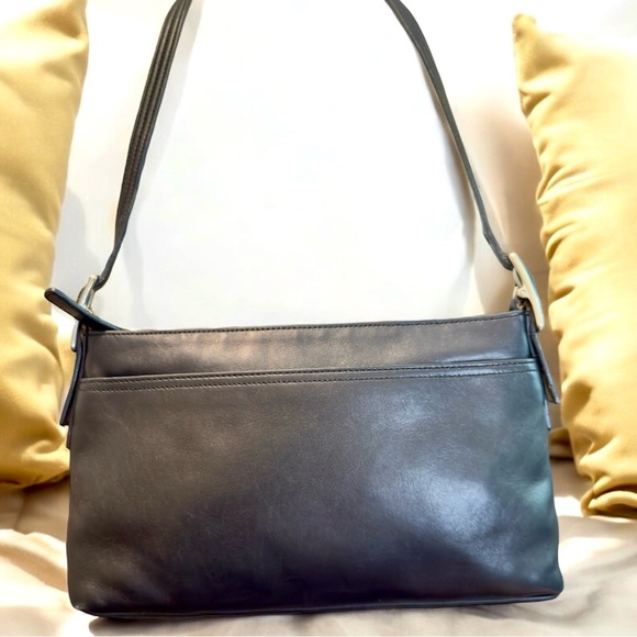 Vintage Coach Legacy 9861 Navy Leather Shoulder Bag - Picture 1 of 9